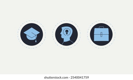 Flow chart infographic business template. Central circle with 3 circles around it.