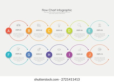 Fluxograma infográfico design eps10