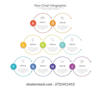 Fluxograma infográfico design eps10