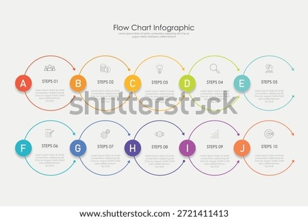 Flow chart infographic design eps10
