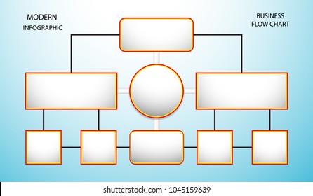 flow chart information Infographics element connect data  Business diagram market on light blue background vector illustration