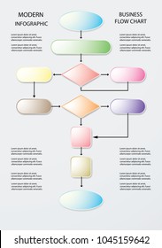 flow chart information Infographics element connect data  Business diagram market on white background vector illustration