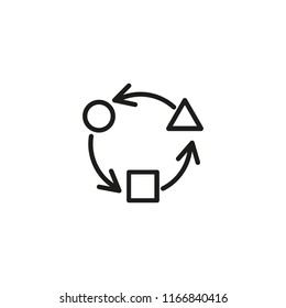 Flow chart line icon. Scheme, plan, strategy. Startup concept. Vector illustration can be used for topics like business, marketing, management
