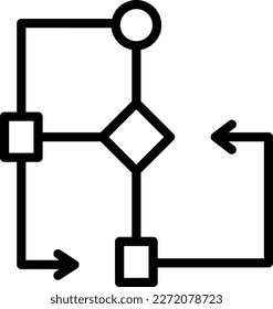 Flow Chart Line Vector Icon Design