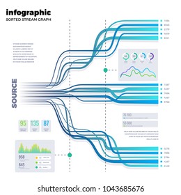 Flow Chart Process Tree Vector Infographic. Business Flow Chart, Process Flowchart Information Illustration