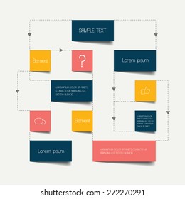 Flow Chart Scheme. Infographics Elements. Vector Design.