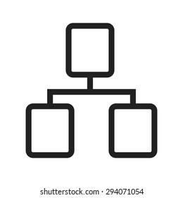 Flow chart, site map,team work icon vector image. Can also be used for SEO, digital marketing, technology. Suitable for web apps, mobile apps and print media.