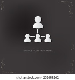 Flow chart symbol on dark background,vector