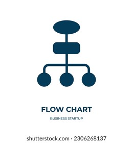 flow chart vector icon. flow chart, flow, business filled icons from flat business startup concept. Isolated black glyph icon, vector illustration symbol element for web design and mobile apps