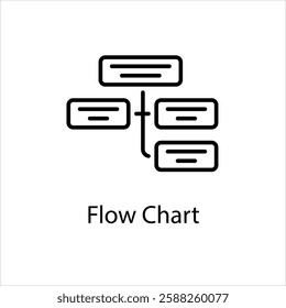 Flow Chart Vector icon stock illustration