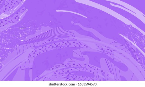 Flow of colorful splashes textured by waves, linear polygonal layers, handmade patterns and textures. Trendy material cartoon paper cut outs shapes, Coral tones, Liquid concept