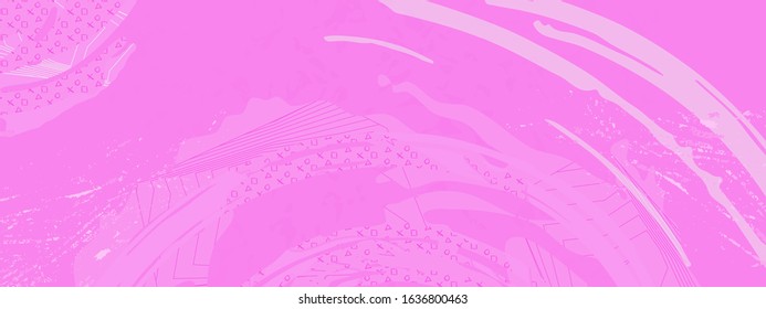 Flow of colorful splashes textured by waves, linear polygonal layers, handmade patterns and textures. Trendy material cartoon paper cut outs shapes, Coral tones, Liquid concept