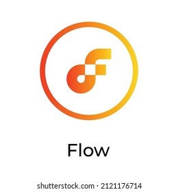 Flow Crypto Currency icon. Crypto Currency vector icon. Flat Vector illustration - Vector