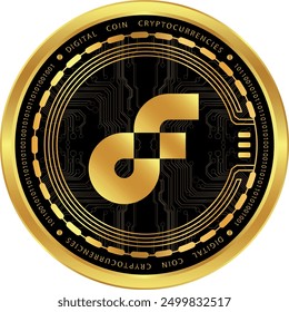 Flow cryptocurrency images on abstract background. 3d illustrations.