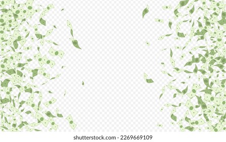 Flow Currency Vector Transparent Background. Paper Jackpot Magazine. Business Swirl Money Poster. Fall Dollar Casino Banner.