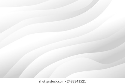 The flow of curved lines abstract background, background light white wave,2d illustration