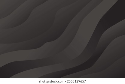 The flow of curved lines abstract background, background light black wave,2d illustration