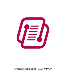 Flow of documents, office sign Branding Identity Corporate vector logo design template Isolated on a white background