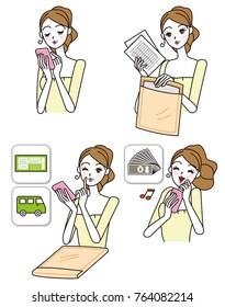 The flow of flea market and auction. Online mail order