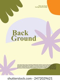 Formas orgánicas de diseño minimalista de manchas de color de fondo de flujo y forma.