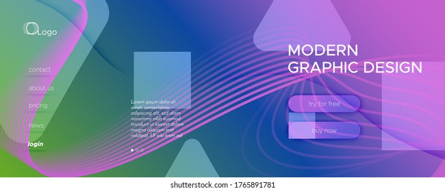 Flow Geometric Abstract. Color Dynamic Lines Movement. Colorful Creative Banner. Vibrant Futuristic Website. Geometric Abstract. Fluid Layout. 3d Pattern. Color Geometric Abstract.