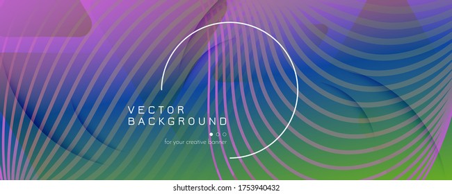 Flow Geometric Abstract. Vector Dynamic Line Background. Colorful Business Poster. Vibrant Gradient Magazine. Geometric Abstract. Fluid Stripes. 3d Brochure. Color Geometric Abstract.