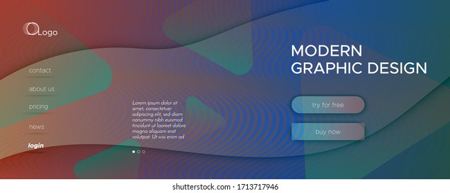 Flow Geometric Abstract. Vivid Dynamic Lines Landing Page. Red Business Pattern. Graphic Gradient Magazine. Fluid Concept. 3d Color Movement. Futuristic Geometric Abstract. Vector Shapes.