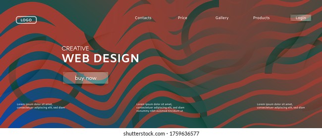 Flow Geometric Abstract. Vivid Dynamic Line Landing Page. Green Minimal Pattern. Memphis Gradient Website. Fluid Concept. 3d Color Wallpaper. Futuristic Geometric Abstract. Wave Shape.