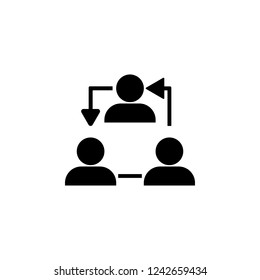 flow, hierarchy icon. Simple glyph vector of business set for UI and UX, website or mobile application