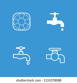 Flow icon. collection of 4 flow filled and outline icons such as tap. editable flow icons for web and mobile.