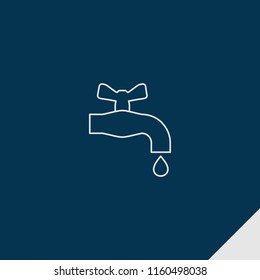 Flow icon. emblem isolated on dark blue background. flow icon in outline style for graphic and web design, logo, ui/ux design