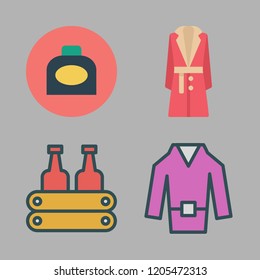 flow icon set. vector set about coat, milk and ink icons set.