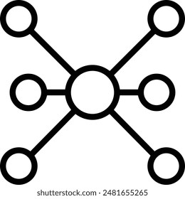 flow icon. Thin linear style design isolated on white background