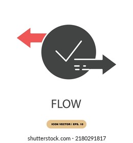 flow icons  symbol vector elements for infographic web