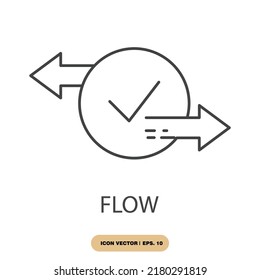 flow icons  symbol vector elements for infographic web