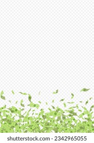 Flow Jackpot Vector Transparent Background. Flying Currency Certificate. Cartoon Paper Dollar Cover. Fly Money Scatter Design.