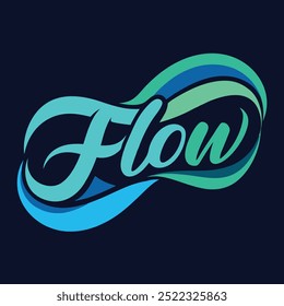 Diseño de camiseta de Vector Flow latter