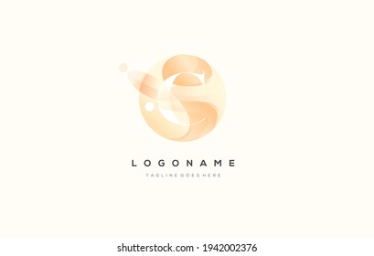 Flow Letter c logo design vector. Letter C logo design with splash Flow color. Letter C modern logo