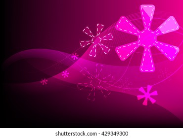 Flow of light forming flower. Vector illustration of futuristic abstract background resembling motion blurred neon light curves, eps 10