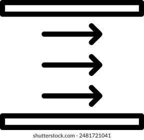 Vector de ilustración de icono de línea de flujo