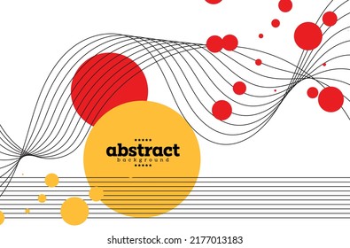 flow line with twisted motion horizon line and floating sphere comunication theme background use for advertisement  poster banner brochure template product package presentation showcase vector eps. 