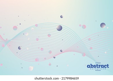 flow line wave with particle dots in gradient blue can use for poster advertisement brochure template product presentation pakage design vector eps.