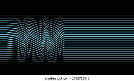 flow lines background . Fluid wavy ocean .Striped linear pattern . Music sound wave . Vector illustration