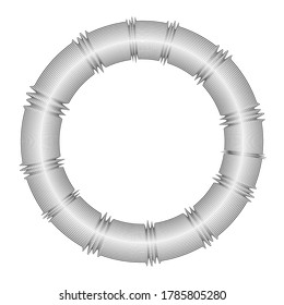 Flow lines in Circle Form . Cracked round Vector Illustration .Technology round. Wave Logo . Design element . Abstract Geometric shape .