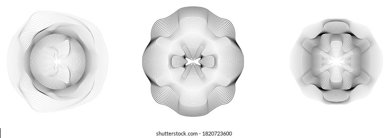 Flow lines in Circle Form . Cracked round Vector Illustration .Technology round. Wave Logo . Design element . Abstract Geometric shape .