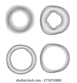 Flow Lines in Circle Form . Spiral Vector Illustration .Technology round Logo . Design element . Abstract Geometric shape . Striped border 