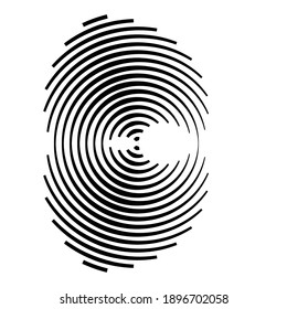 Flow Lines in Circle Form . Spiral Vector Illustration .Technology round Logo . Design element . Abstract Geometric shape . Striped border 