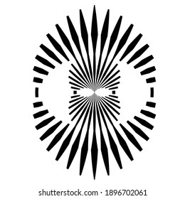 Flow Lines in Circle Form . Spiral Vector Illustration .Technology round Logo . Design element . Abstract Geometric shape . Striped border 