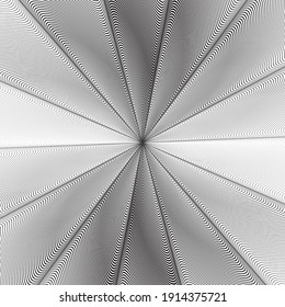 Flow Lines in Circle Form . Spiral Vector Illustration .Technology round Logo . Design element . Abstract Geometric shape . Striped border 