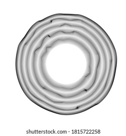 Flow Lines in Circle Form .  Vector Illustration .Technology round. Music sound equalizer Logo . Design element . Abstract Geometric shape . 